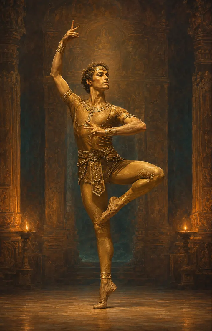 Bronze Idol ballet variation illustration