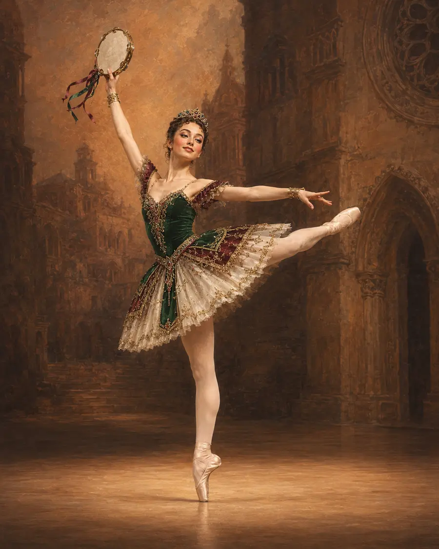 Esmeralda ballet variation illustration