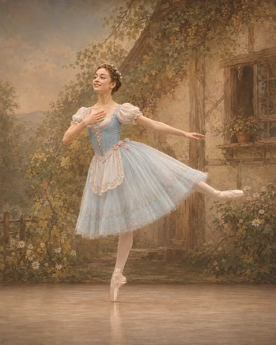 Giselle · Act I ballet variation illustration