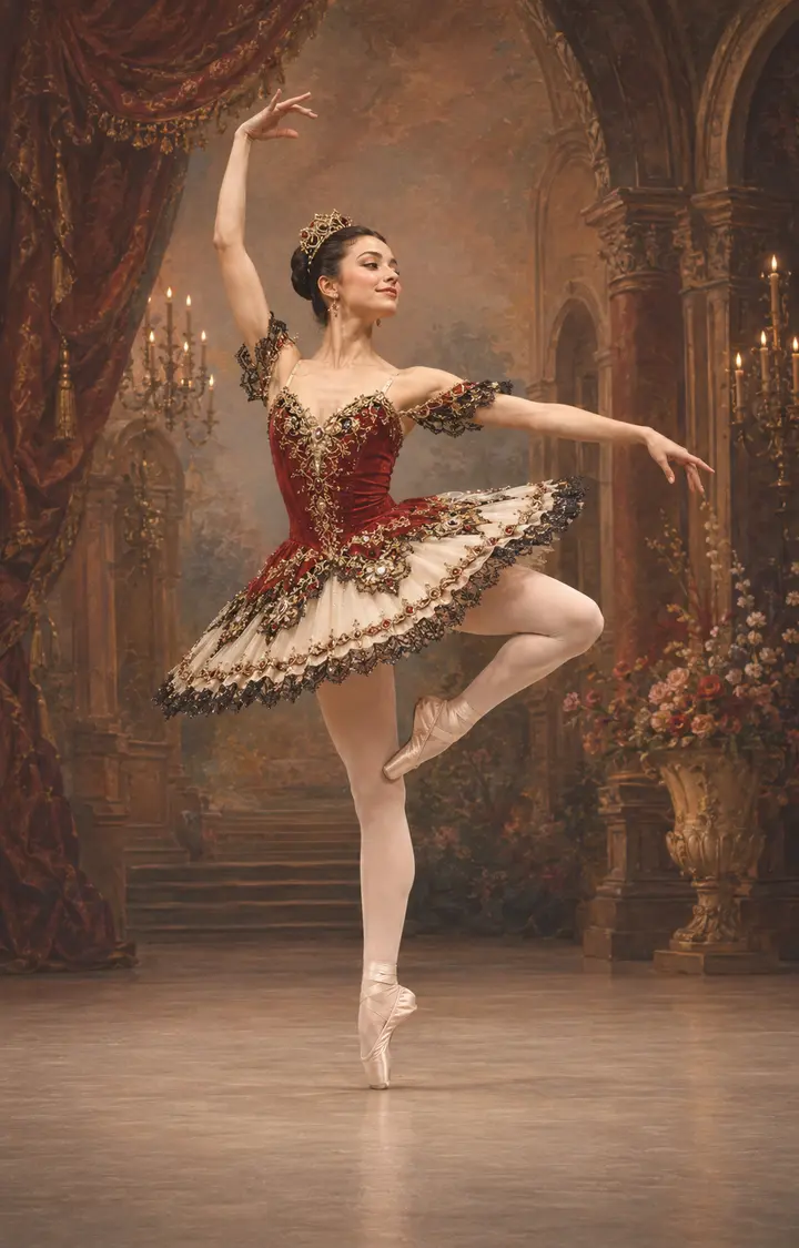 Kitri · Act III ballet variation illustration