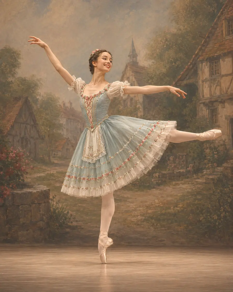 Peasant Pas · Variation 3 ballet variation illustration