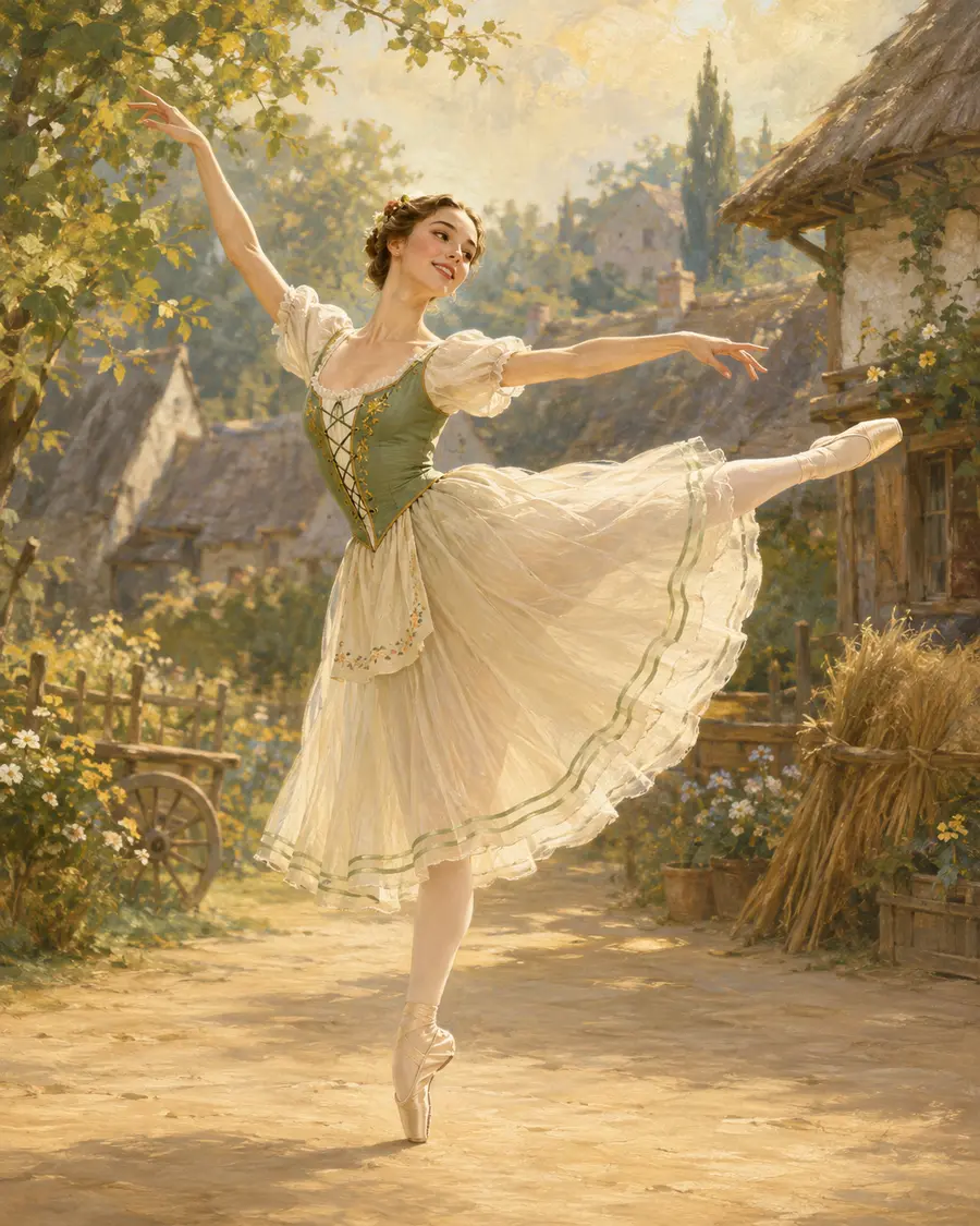 Peasant Pas · Variation 2 ballet variation illustration