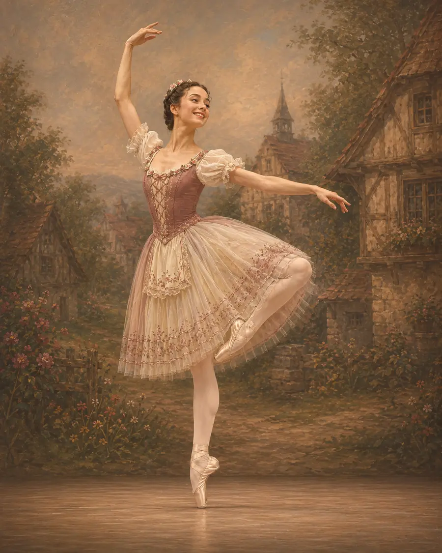 Peasant Pas · Variation 1 ballet variation illustration