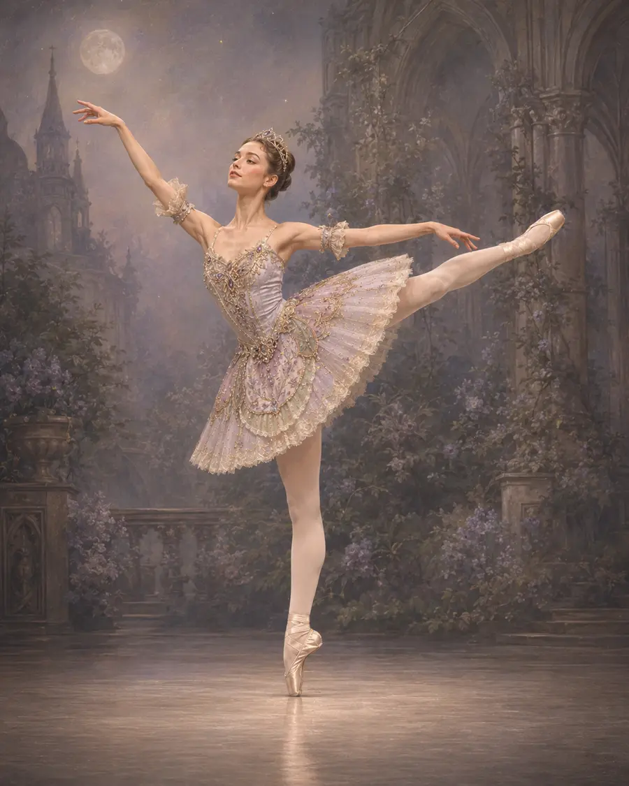 Raymonda · Dream Scene ballet variation illustration