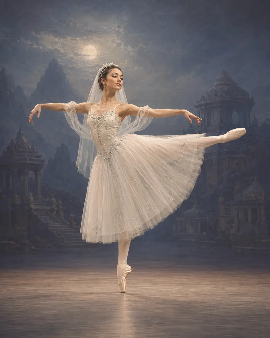 Third Shade ballet variation illustration