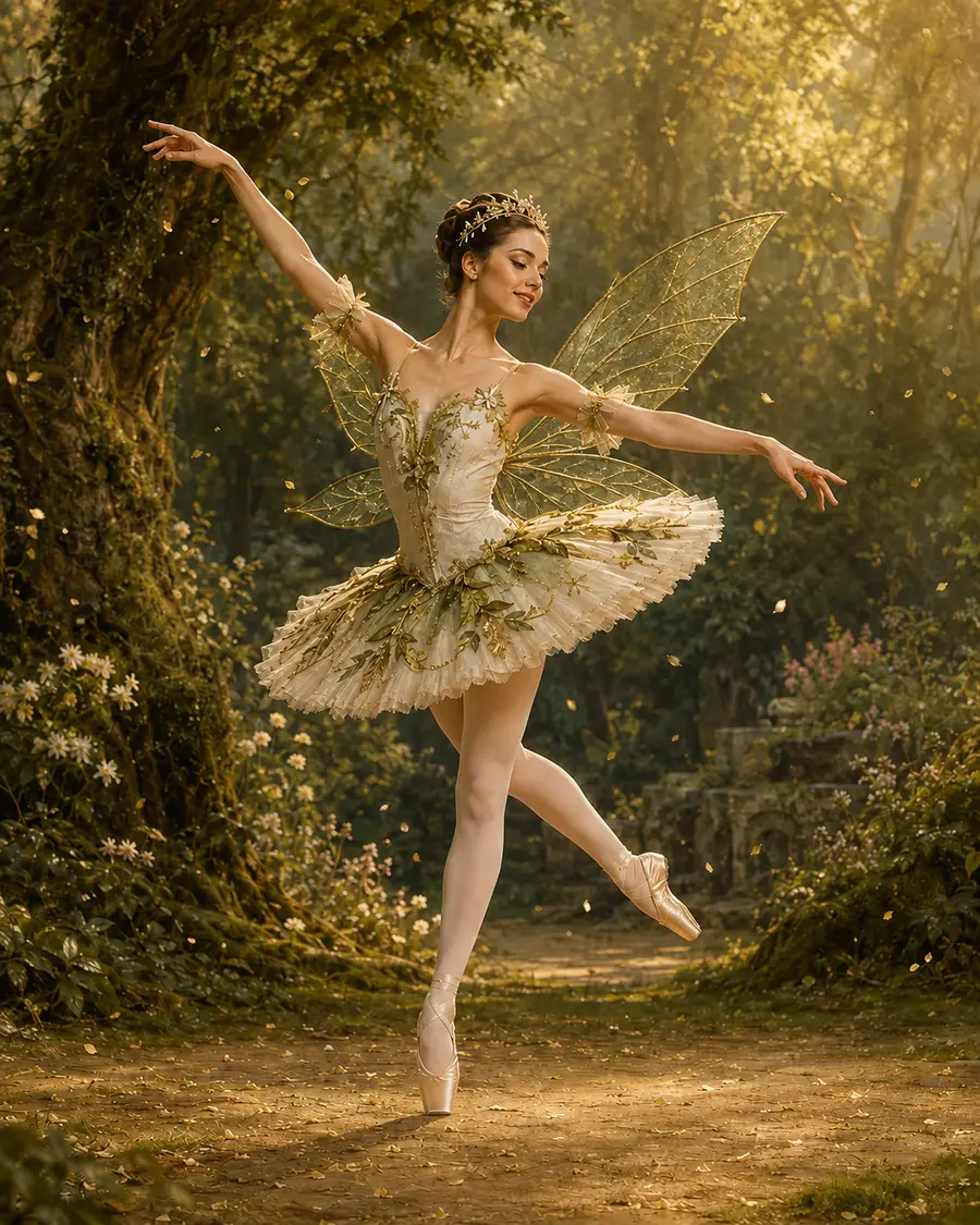 Fairy of the Woodland Glade ballet variation illustration
